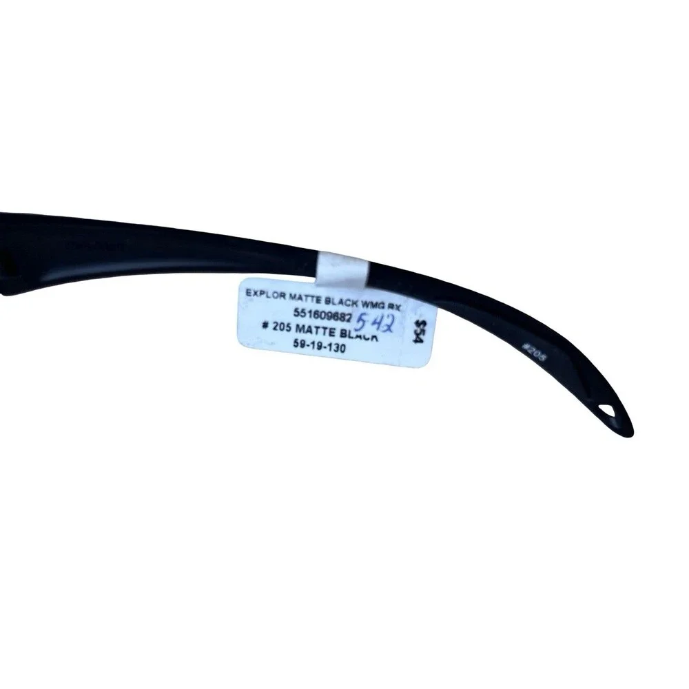 Liberty Sport Explor Rx-Able Safety Sunglasses Matte Black Wrap 59-19-130